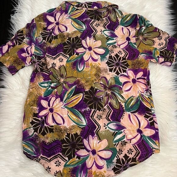 Vintage Floral Patterned Blouse - Picture 3 of 3